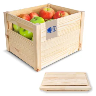 Creative Deco Faltbare Holzkiste Klappkiste 34,5 x 29,5 x 23,5 cm