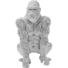 Bild 61561 Deko Figur Shiny Gorilla Silber 46cm, One Size