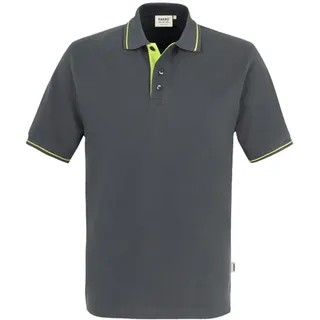 HAKRO Poloshirt Casual Herren #803 Gr. M anthrazit/kiwi