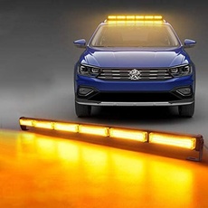 17 Blinkende Stroboskop-Modi LED Warnleuchte Orange Blitzleuchte Rundumleuchte Auto Lichtleiste für LKW Dach oben Gelb Warnlicht