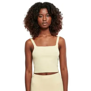 Urban Classics Cropped Knit Ärmelloses Oberteil - Soft Yellow - XL