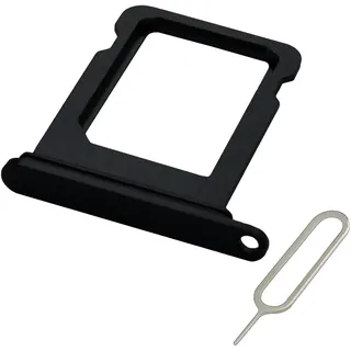 MMOBIEL SIM-Kartenhalter Kompatibel mit iPhone 13 mini - SIM-Tray - SIM-Kartensteckplatz - SIM-Kartenhalter Ersatz - Inkl. SIM-Nadel und wasserdichtem Gummiring - Schwarz
