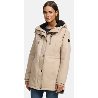 Navahoo Winterjacke »Navahoo Winterfunke Damen Winterjacke N038«, beige,