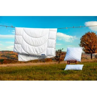 DUNLOPILLO »Home Bettdecken Sommer und Winter« leicht Füllung: Polyester. Bezug: Polyester, 1 Stk. tlg. Bettdecke 135x200, 155x220cm, feuchtigkeitsregulierend,