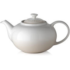 Bild von Klassische Teekanne aus Steinzeug, 1,3 Liter, für 3–4 Tassen, Meringue,