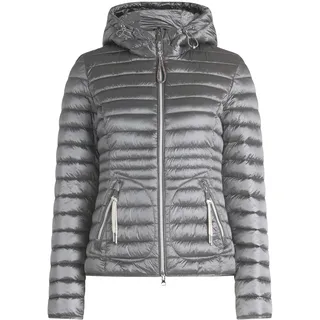 Cartoon Steppjacke "Steppjacke mit Reißverschlusstaschen", hellgrau