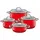 Passion Red Topf-Set 4-tlg. Bratentopf + Fleischtopf + Glasdeckel
