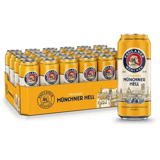 PAULANER Münchner Hell•Helles Bier spritzig-mild•EINWEG(24x0,5l)