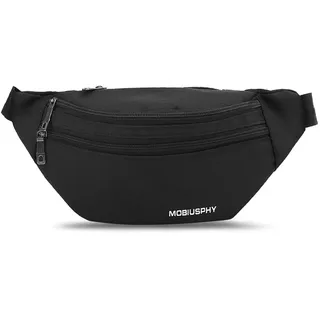 Mobiusphy Bauchtasche Damen Herren Gürteltasche Hüfttasche Handytasche Sport Laufgürtel, Schwarz