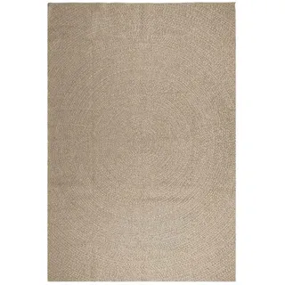 vidaXL Teppich ZIZUR Beige 240x340 cm Jute-Optik Indoor und Outdoor
