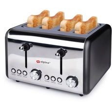 Bild Toaster - 4 Scheiben Brot - 230V/1500W - 6 Bräunungsstufen - Auftauen - Aufwärmen - Toaster - Silber