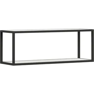 Cantus Wandregal , Anthrazit, Weiß , Metall, Holzwerkstoff , 2 Fächer , 100x35.2x29 cm , in verschiedenen Holzdekoren erhältlich , Wohnzimmer, Regale, Wandregale