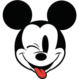 KOMAR Vliesfototapete Dot Mickey Head Optimism - Größe 125 cm