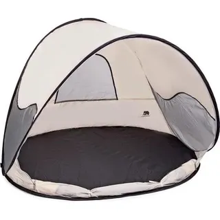 Pop-up-Strandzelt für Kinder und Babys | 2 Personen | UV-Schutz 50+ | Windschutz | Tragbares Wurfzelt | Creme - Weiß