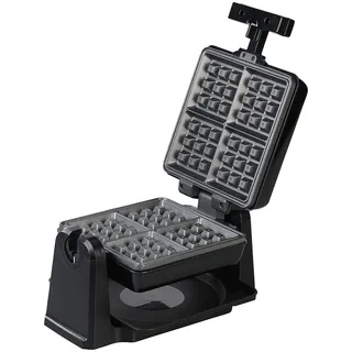 Rosenstein & Söhne Brüsseler Waffeleisen: 180° drehbares Waffeleisen für Belgische Waffeln, Edelstahl, 1.000 W (amerikanische, Brüsseler Waffeln, Grill)