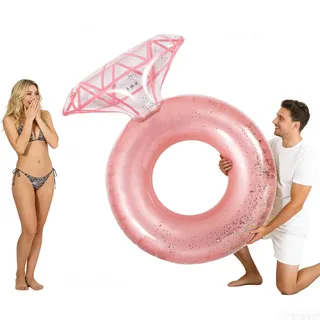 Blublu Park Schwimmring Pool Ring, Schwimmreifen Donut Schwimmring Erwachsene, Badeinsel Schwimmtier Luftmatratze Pool für Poolparty, Strand, Sommerparty, Geburtstagsfeier, Hochzeit