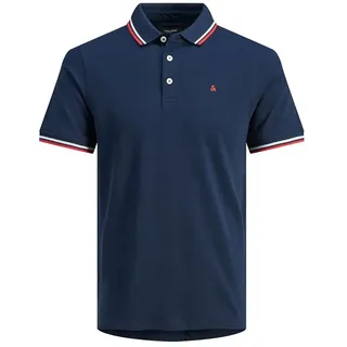 Jack & Jones Paulos Kurzarm-poloshirt - Navy Blazer / Detail Slim Fit - L