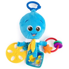 Baby Einstein, 90664-6-W11 Octopus Stoffspielzeug für den Kinderwagen, mit Rassel und babysicherem Spiegel, ideal für unterwegs