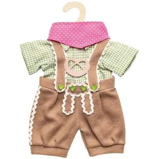 Heless Bekleidungs-Set Trachtenhose/Hemd/Halstuch Braun