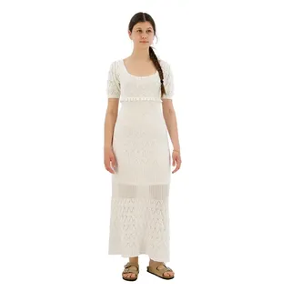 Pepe Jeans Weißes Kleid Maxi Weiß L