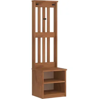 Garderobenständer SANDNES 45x40x159,5 cm Massivholz Kiefer - Braun, Bunt