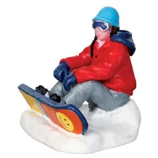 Lemax - Weihnachtsfigur Snowboarder, Rot, Blau