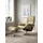 Relaxsessel Mayfair Leder 92 x 103 x 79 cm Beige mit Hocker