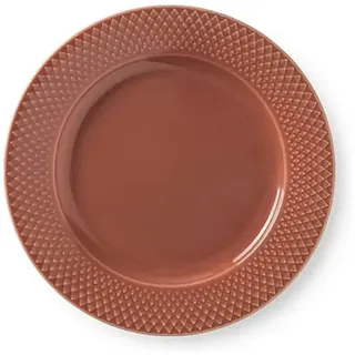 Lyngby Porcelaen Rhombe Color Lunch Plate-23 Cm-terracotta Flacher Teller - Terracotta - One Size