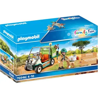PLAYMOBIL Family Fun 70346 Zoo-Tierarzt mit Fahrzeug - Bunt