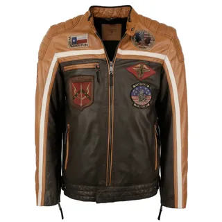 TOP GUN Lederjacke »Lederjacke TGJ1005«, braun