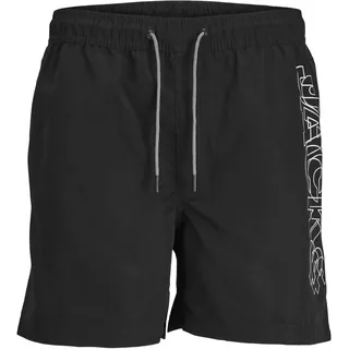 JACK & JONES Bade-Shorts Fiji in schwarz