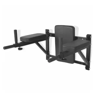 vidaXL Fitness-Dipstation zur Wandmontage Schwarz