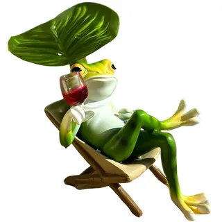 Frosch Garten Dekoration, Frosch Figur Gartendeko Für Draußen, Frühlingsdeko Frösche, Harz Frösche Statue Garten Deko, Gartenfigur Gartendekoration, Harz Statue Bauernhof Balkon Wohnzimmer Office