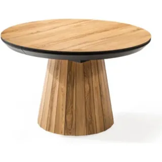 Küchentisch Runder Esstisch Holz Luxus Esszimmertisch Braun Esszimmer - Braun