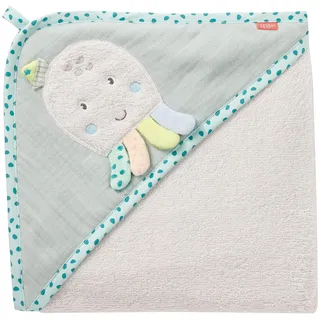 Fehn Meereskinder - Kapuzenbadetuch Oktopus 80x80cm