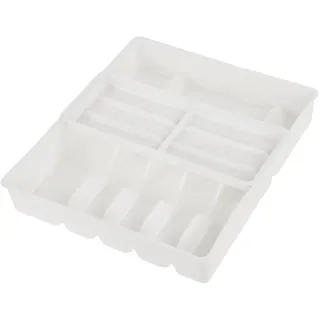 KEEEPER Besteckkasten 13 Fächer 42,5 x 7,5 x 38 cm Weiß Kunststoff