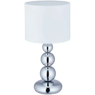Relaxdays Tischlampe Silber/Weiß