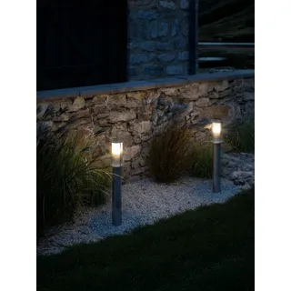 Nordlux Außenleuchte Kunststoff Metall Stahl 80,0 cm IP54 E27 silber