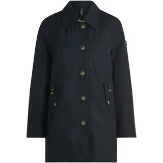 Sommerjacke BETTY BARCLAY "Sommerjacke mit Kapuze", Damen, Gr. 46, blau (dunkelblau), Obermaterial: 52% Polyester PES. 48% Baumwolle CO., Jacken Sommerjacke