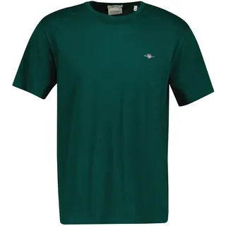 T-Shirt GANT "T-Shirt Reg Shield 1er Pack", Herren, Gr. L, grün (dunkelgrün), Obermaterial: 100% Baumwolle CO., Shirts T-Shirt