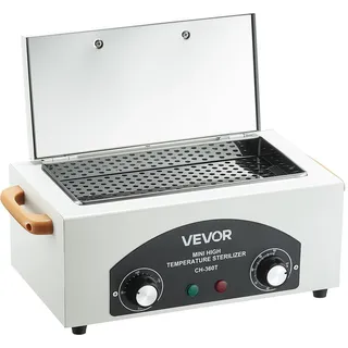 Vevor Hochtemperatur-Autoklav 2 L 300 W, Hochtemperatur-Reinigungsmaschinenbox mit einstellbarer Temperatur & Zeit, Trockenwärmeschrank-Nagelwerkzeugreiniger Sterilisatorbox für Labore Zuhause