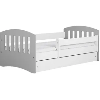 Raumhirsch Furniture Kinderbett Classic mit Schublade ohne Matratze 90/65/164 , Grau , Holzwerkstoff , 80x160 cm , Babymöbel & Kindermöbel, Kinderzimmer & Jugendzimmer, Kinderbetten