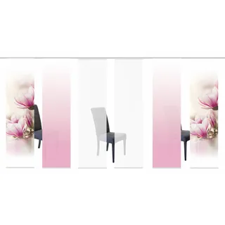 HOME WOHNIDEEN Schiebegardine »MAGNONE« Klettband 6 Stk. tlg. HxB: 245x60, inkl. Befestigungszubehör, rosa