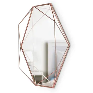 Umbra Prisma Wandspiegel für horizontale oder vertikale Anbringung, Metall, Kupfer