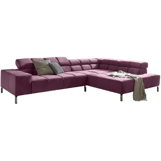 KAWOLA Eckcouch Polyester 3-Sitzer Lila