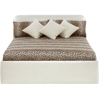 Polsterbett, beige (creme), B:168cm L:210cm, Bezug Bett: Kunstleder;Bonnell-Federkernmatratze: 51% Polypropylen, 39% Polyester, 10% Baumwolle;Kaltschaummatratze: 100% Polyester, Bezug abnehm- und waschbar bis 60C, WESTFALIA SCHLAFKOMFORT, Betten, Polsterbett, inkl. Bettkasten bei Ausführung mit Matratze