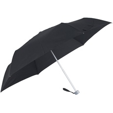 Bild Rain Pro 3 Section Manual Flat Regenschirm 24 cm, Black