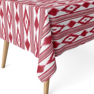 Martina Home Harzbeschichtete Tischdecke Inseln, 250 x 140 cm, Rot