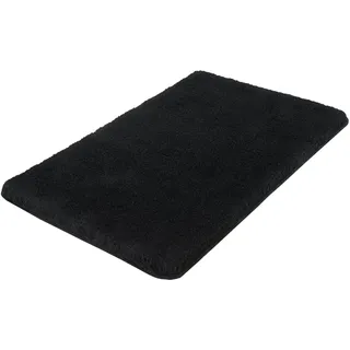 Kleine Wolke Badteppich Relax Schwarz 50 x 80 cm | OEKO-TEX zertifiziert, rutschhemmende Unterseite, für Fußbodenheizung, maschinenwaschbar, 100% Polyacryl