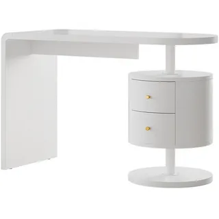 Vicco Schminktisch Lara, 120 cm mit 2 Schubladen, Weiß Hochglanz - Weiß